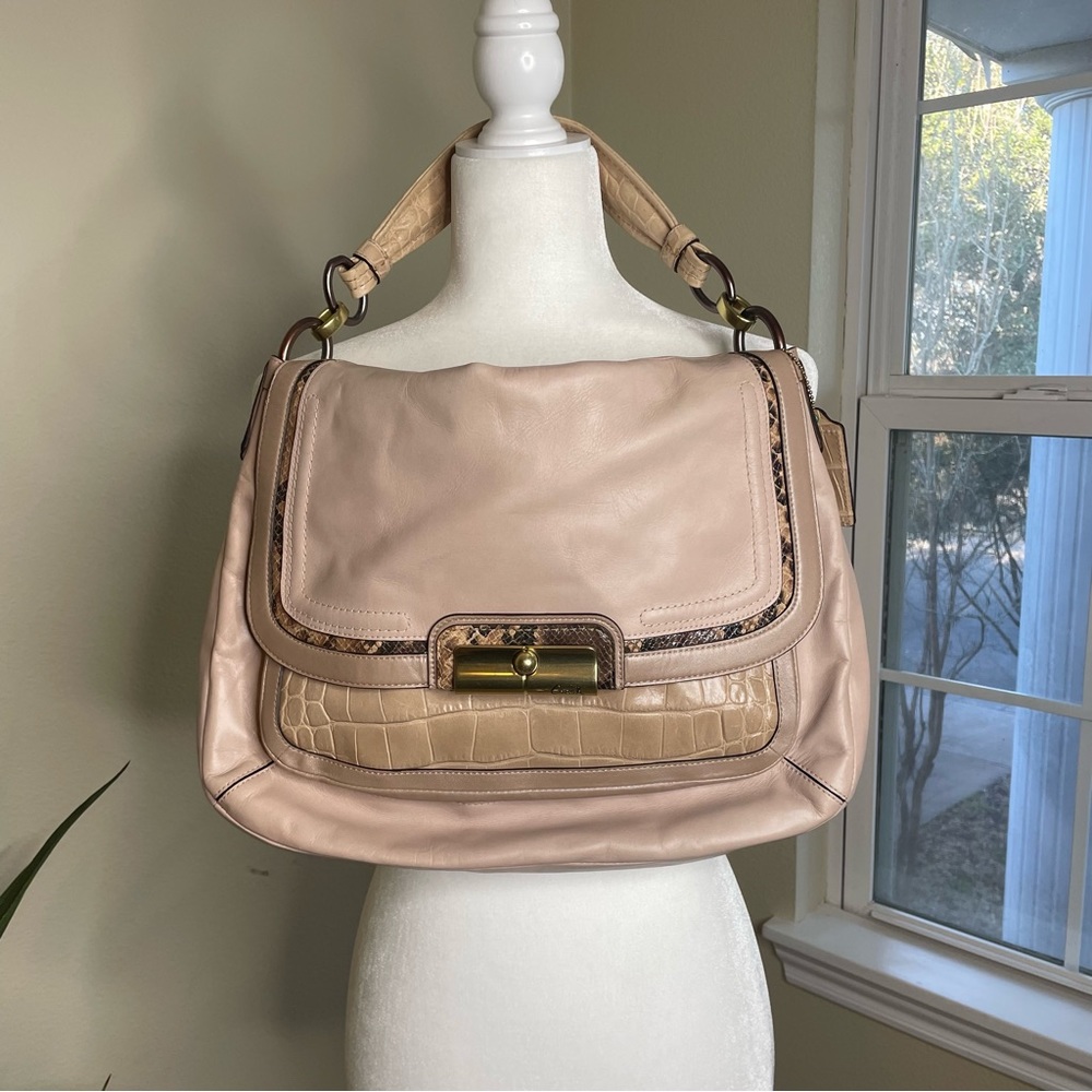Dusty rose large vintage authentic coach bag